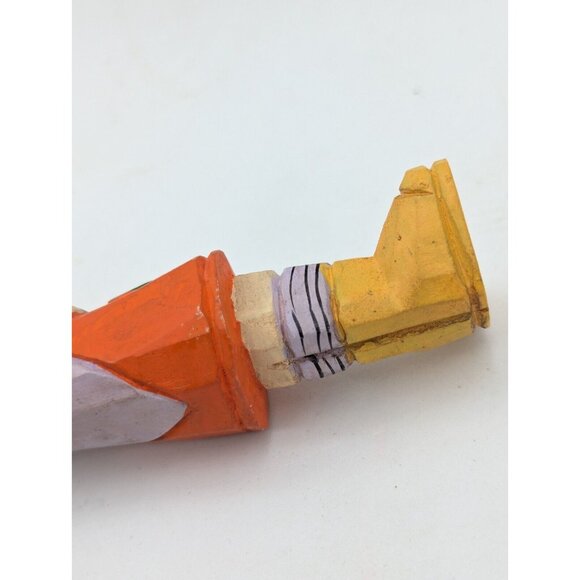 Vtg. Ornament Witch Fall Themed Metal Hair  Holding Frog Unique 5.75"  READ - Picture 4 of 9